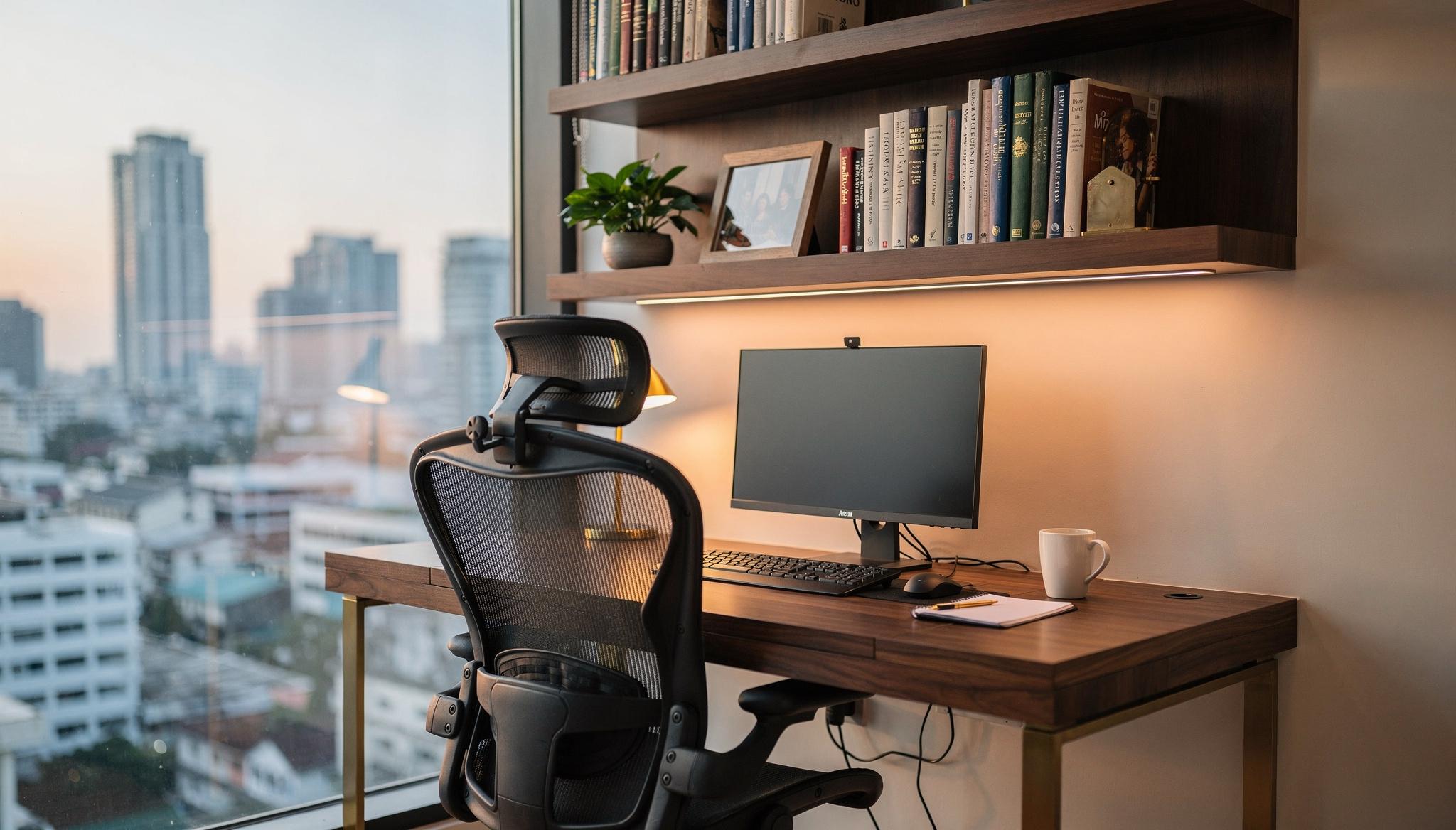 Built-in Home Office Desk by iDesign88