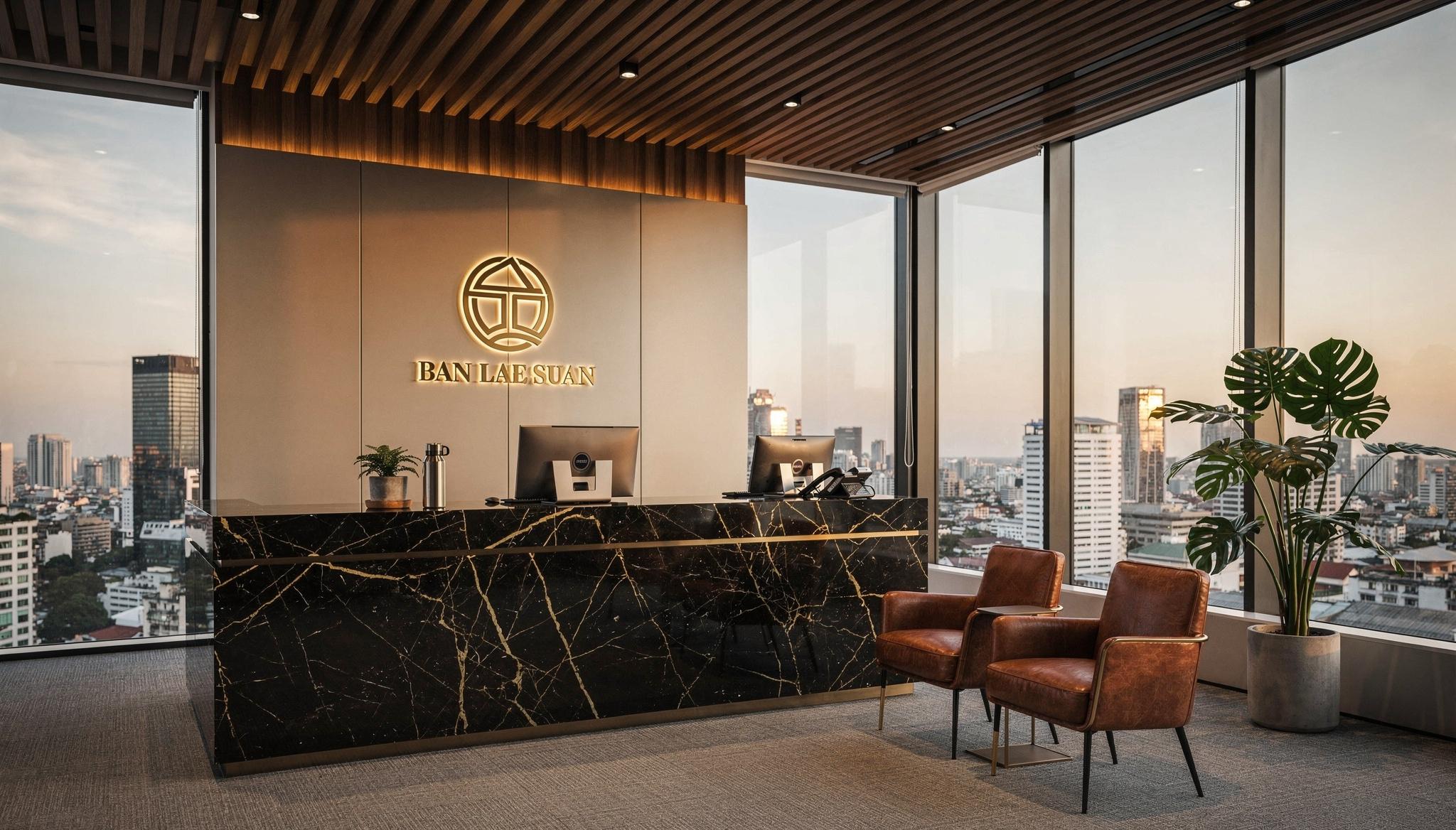 ผลงานออกแบบภายใน Reception สำนักงาน พรีเมียม iDesign88