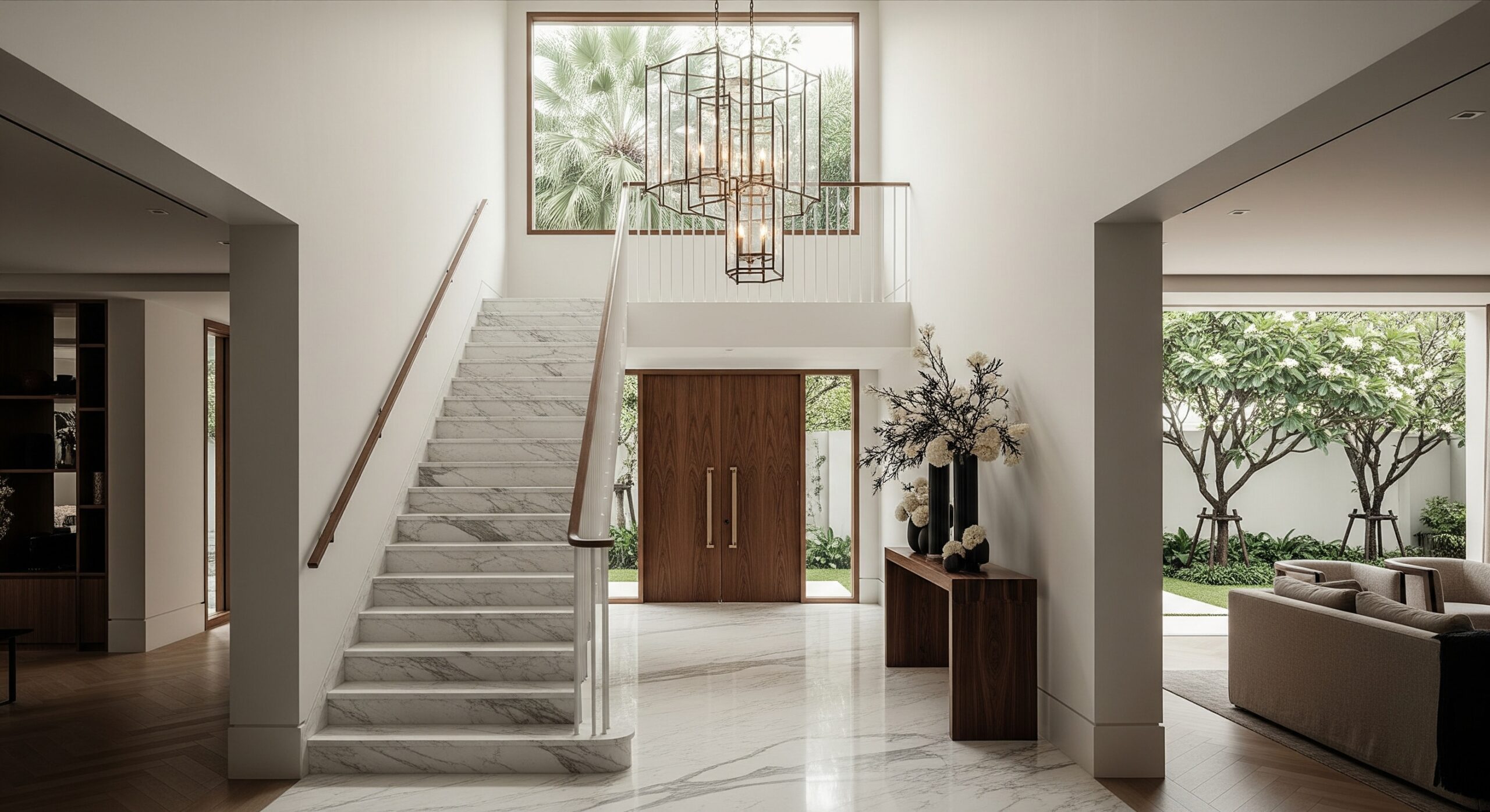 Modern Luxury Foyer Interior Design by iDesign88
