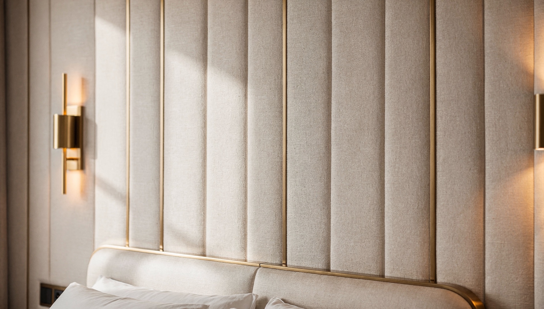 ผนังบุนวมหัวเตียง upholstered panel ห้องนอนหรู
