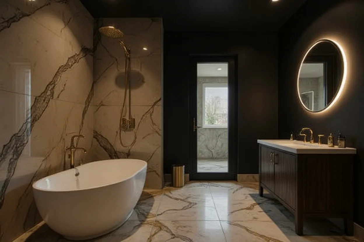 Luxury Marble Gold Bathroom Design · iDesign88