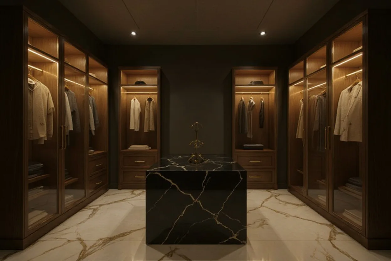 Luxury Walk-in Closet Cartier Boutique Style · iDesign88