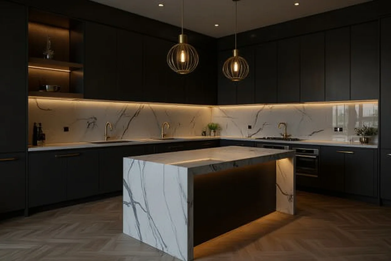 ออกแบบครัวเพนท์เฮาส์ Bold Luxury · iDesign88