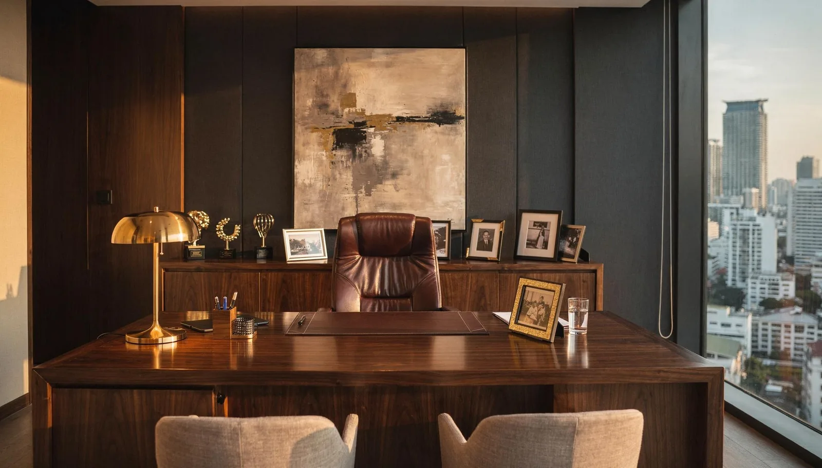 ออกแบบออฟฟิศหรู Executive Suite CEO Room Premium กรุงเทพ iDesign88