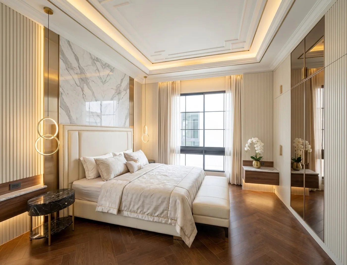 Modern Luxury Master Bedroom Interior Design by iDesign88