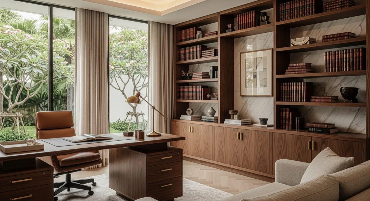 Modern Luxury Study Room Interior Design by iDesign88