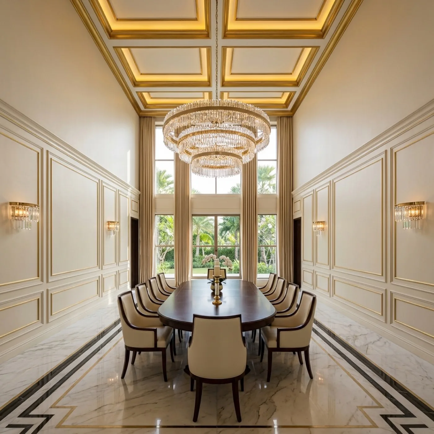 Modern Classic Dining Room Interior Design by iDesign88
