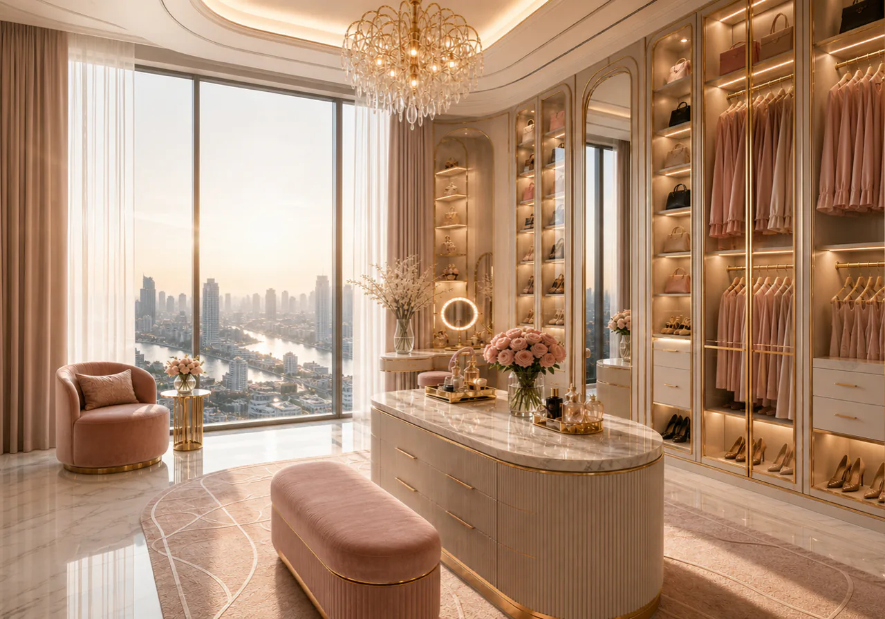 Built-in Furniture Walk-in Closet HMR Grade A Hafele Bangkok iDesign88