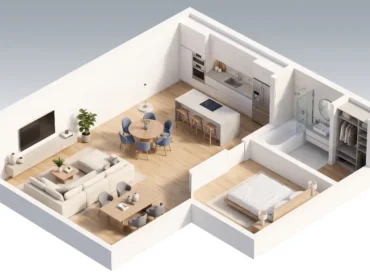 การตรวจแบบ 3D ตกแต่งภายในก่อนอนุมัติผลิตเฟอร์นิเจอร์และติดตั้งจริง